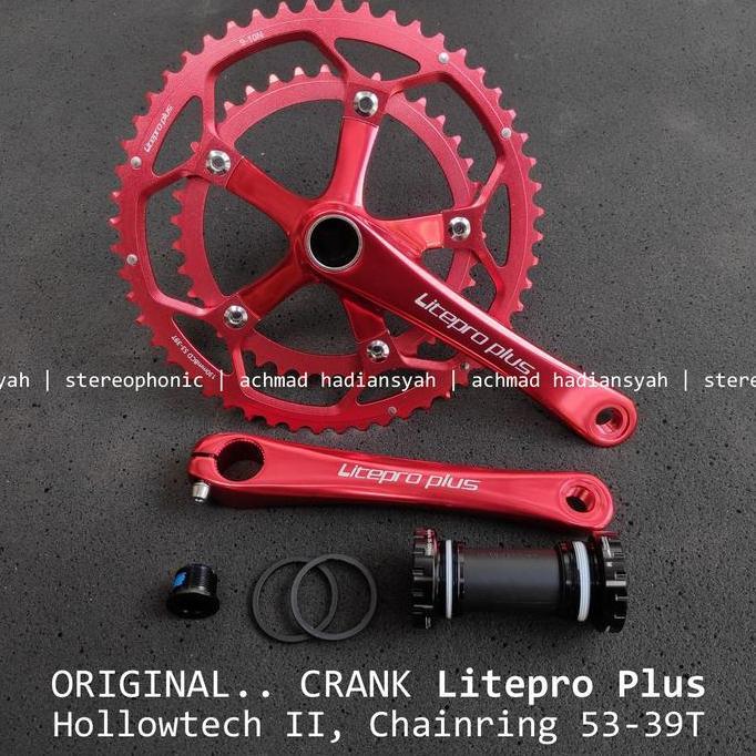 Jual Crank Litepro dual chainring 53-39T include BB Hollowtech 2 ...