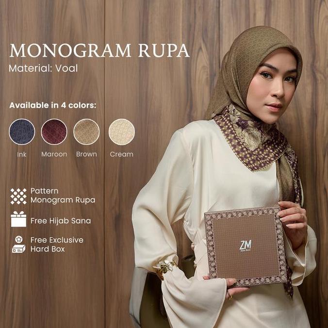 Jual CASHBACK - [INCLUDE HARD BOX] ZM Zaskia Mecca - Scarf Monogram ...