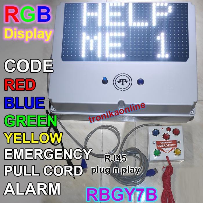 Jual Emergency Pull Cord Alarm Code Red Blue Green Yellow P10 Rgb ...