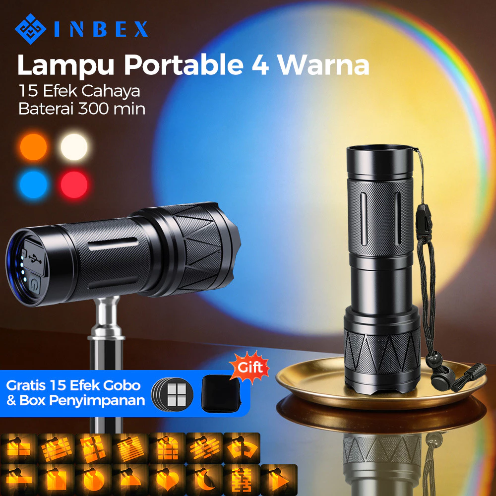 [K]INBEX OL20 Lampu Live Streaming Lampu LED Portable Konten Kreator 4 ...