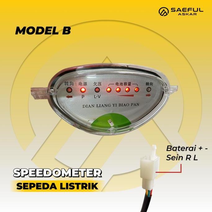 Jual Display Indikator Speedometer Sepeda Listrik Motor Listrik 48v 60v ...
