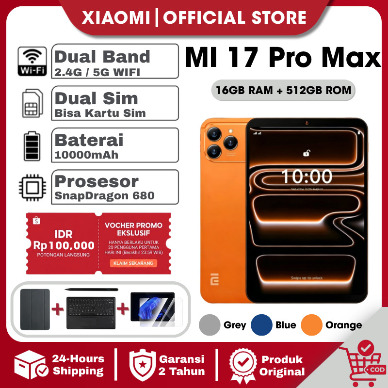 Jual [ Gratis Ongkir ] Xiaomi Mi Tab 17 Pro Max Tablet Android 5G LTE ...