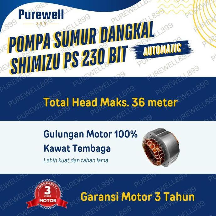 Jual Promo Pompa Air Shimizu Ps 230 Bit Pompa Sumur Dangkal Ps-230 Bit ...