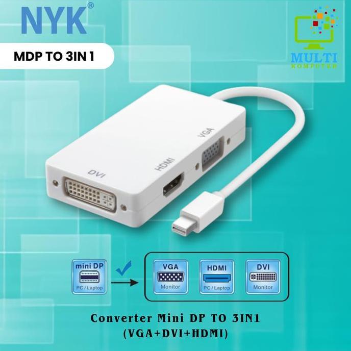 Jual kabel Thunderbolt / MINI DP Display port ke HDMI/DVI/VGA ...
