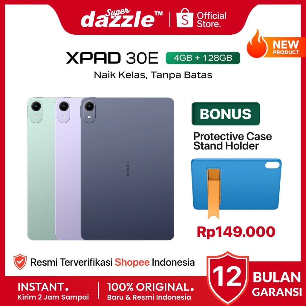 Jual Tablet INFINIX XPAD 30E 4/128 GB 4G LTE + WiFi Original Resmi ...