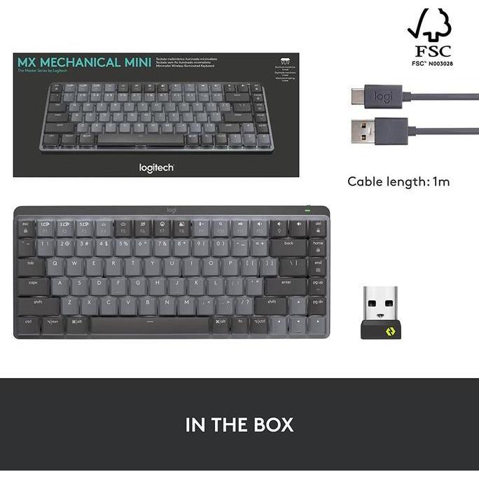 Jual Xfour- Logitech Mx Mechanical Mini Wireless Bluetooth Keyboard ...