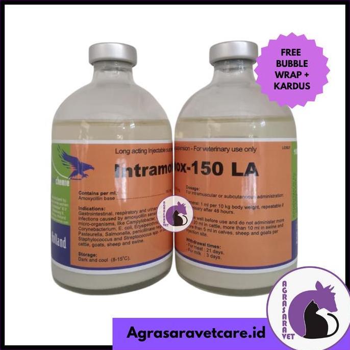 Jual INTRAMOX 150 LA 100ml (Amoxycillin) Antibiotik hewan | Shopee ...