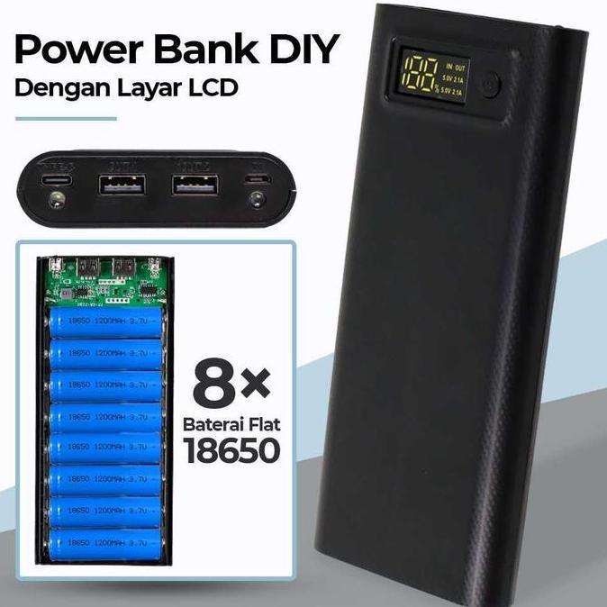 Jual JARAGGE Kebidumei Power Bank DIY 8 Digital Tube Screen Digital ...
