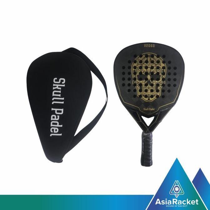 Jual Skull Padel V2060 Black Gold 24K Carbon Padel Racket | Racket ...