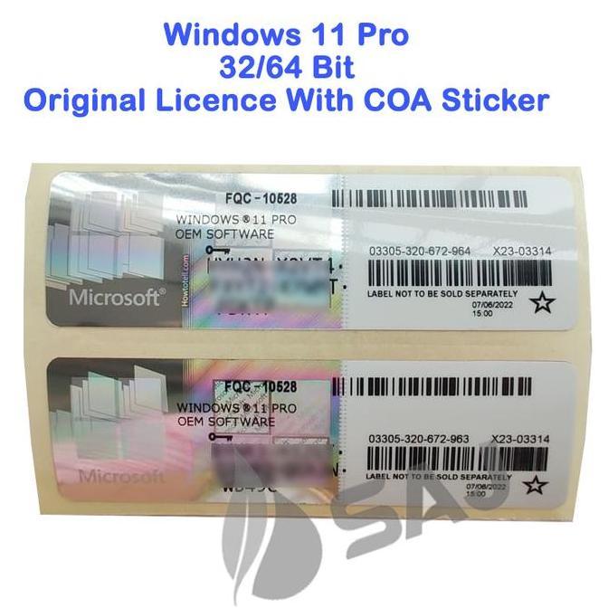 Jual Promo Sticker Coa Windows 11 Pro (Stiker Coa Hologram) | Shopee ...