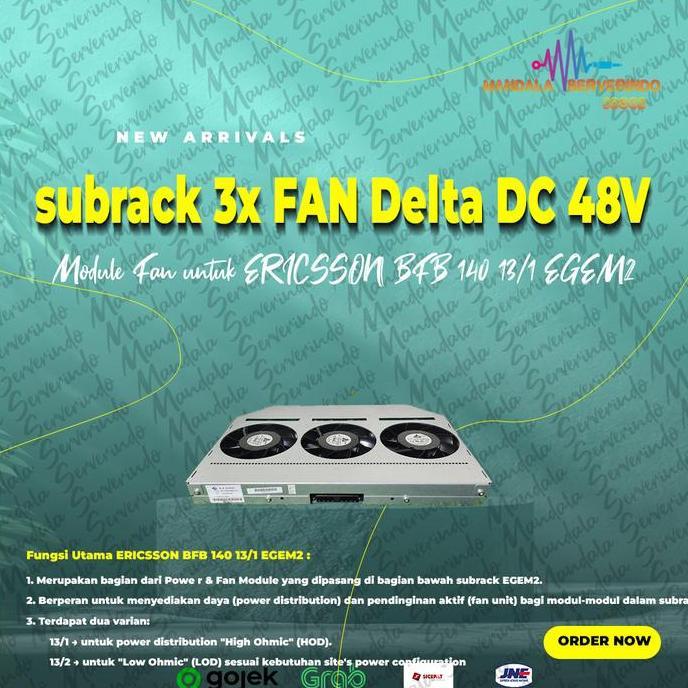 Jual Module Fan untuk ERICSSON BFB 140 13/1 EGEM2 subrack 3x FAN Delta ...