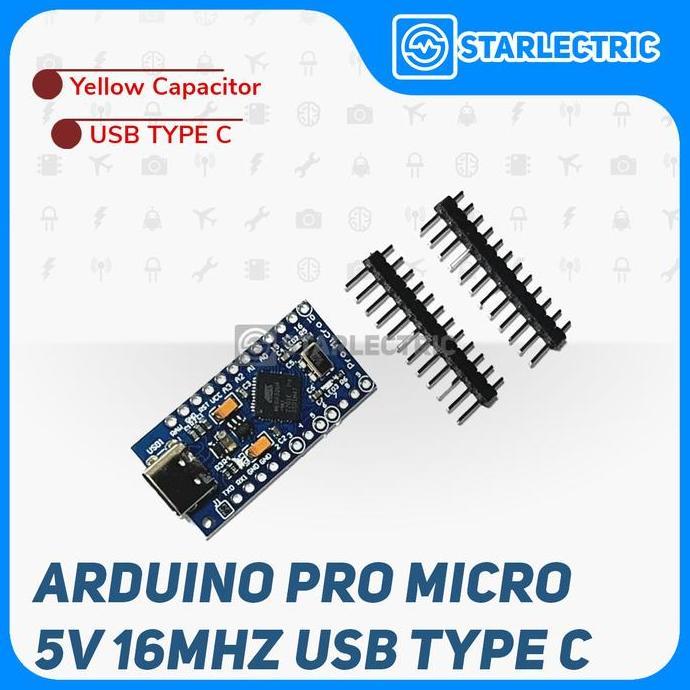 Jual Arduino Pro Micro Atmega32U4 5V 16Hz Usb Type C Board Type-C ...