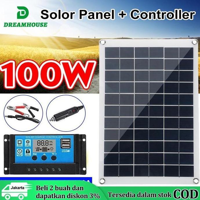 Jual SRADAN 60W/100W SOLAR PANEL PANEL SURYA PEMBANGKIT LISTRIK TENAGA ...