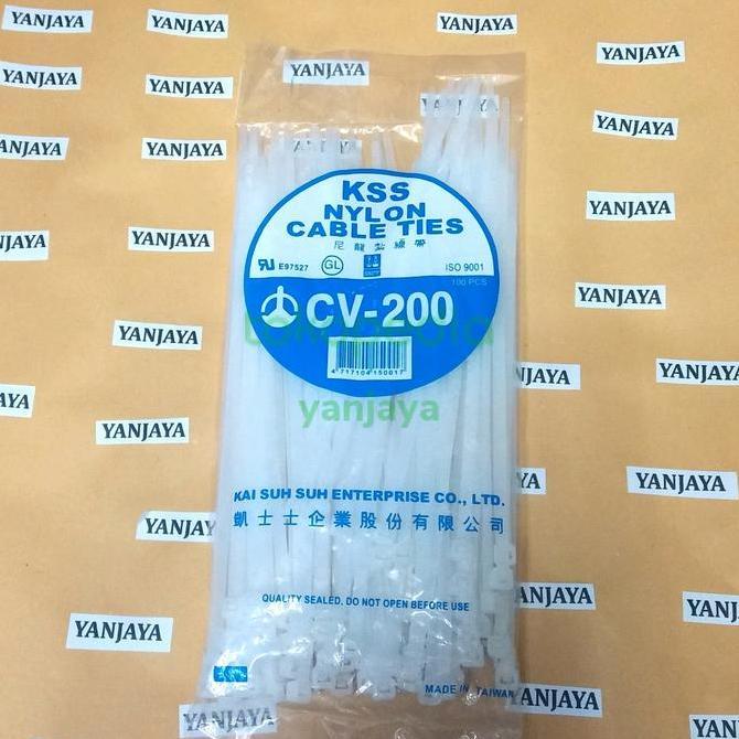 Jual KSS NYLON CABLE TIES CV-200/20CMX3,6MM putih Kabel ready | Shopee ...