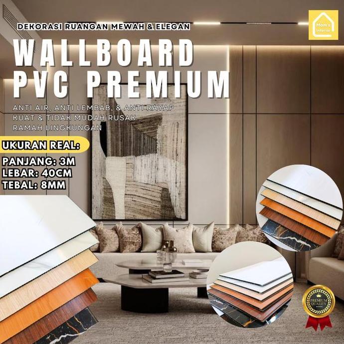 Jual NEW RONA - WALLBOARD PVC PREMIUM 40CM*8MM*3M || WALLPANEL FLAT ...