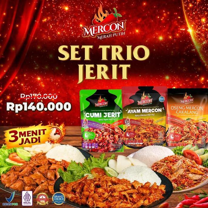 Jual Mercon Merah Putih - Set Trio Jerit || Ayam Mercon + Cumi Jerit ...