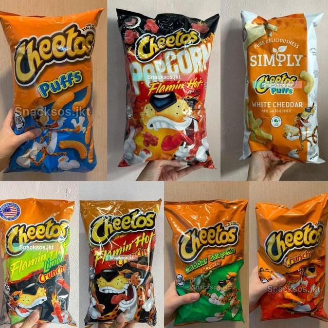 Jual Cheetos Frito Lays Crunchy Cheese / Flamin Hot / Cheddar Jalapeno ...