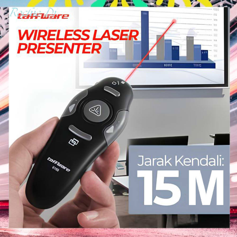 Jual TAFFWARE RF WIRELESS LASER PRESENTER MODEL - VZ2269 - BLACK ...