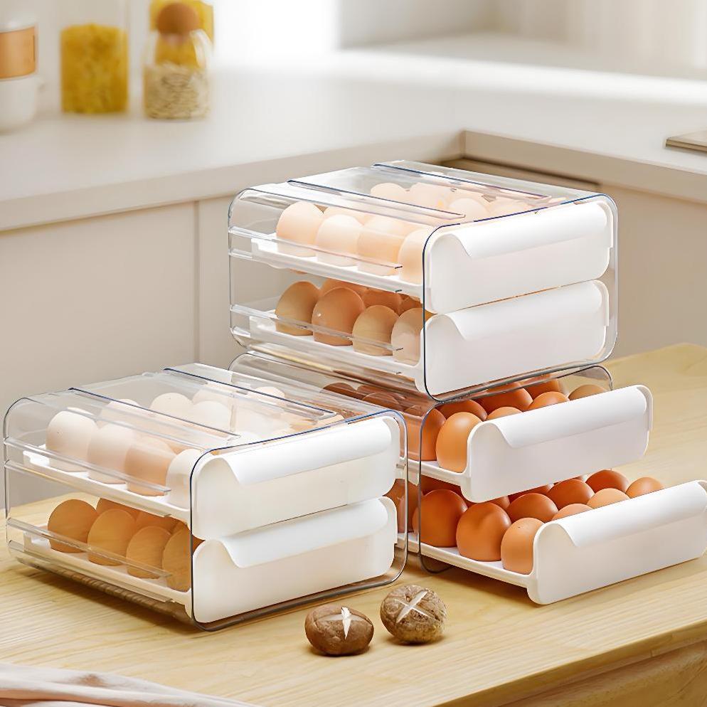 Jual Chiteng Kotak Telur 2 Tingkat (32Pcs)Egg Storage Box Organizer ...