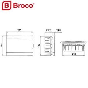 Jual Fastx- Broco Box Mcb 8 Group Ib Inbow Transparan Modules 17108 ...