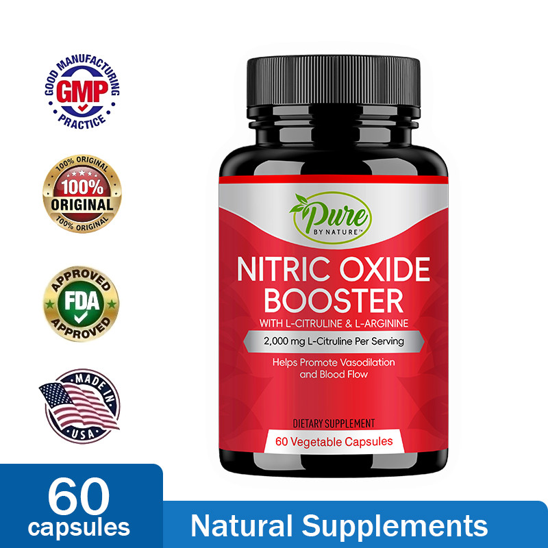 Nitric Oxide Booster, Formula Premium Pria, Meningkatkan Peredaran Darah & Dukungan Olahraga