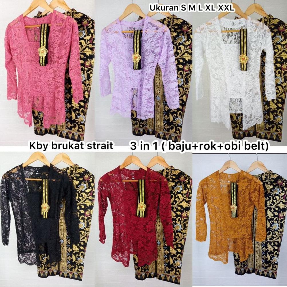 Jual HOT PRODUCT SETELAN KEBAYA BALI MODERN WANITA OBI ROK PRADA GROSIR ...