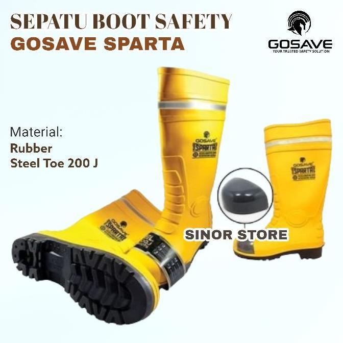 Jual Sepatu Boot Safety SPARTA GOSAVE Sepatu Karet Besi Steel Toe ...