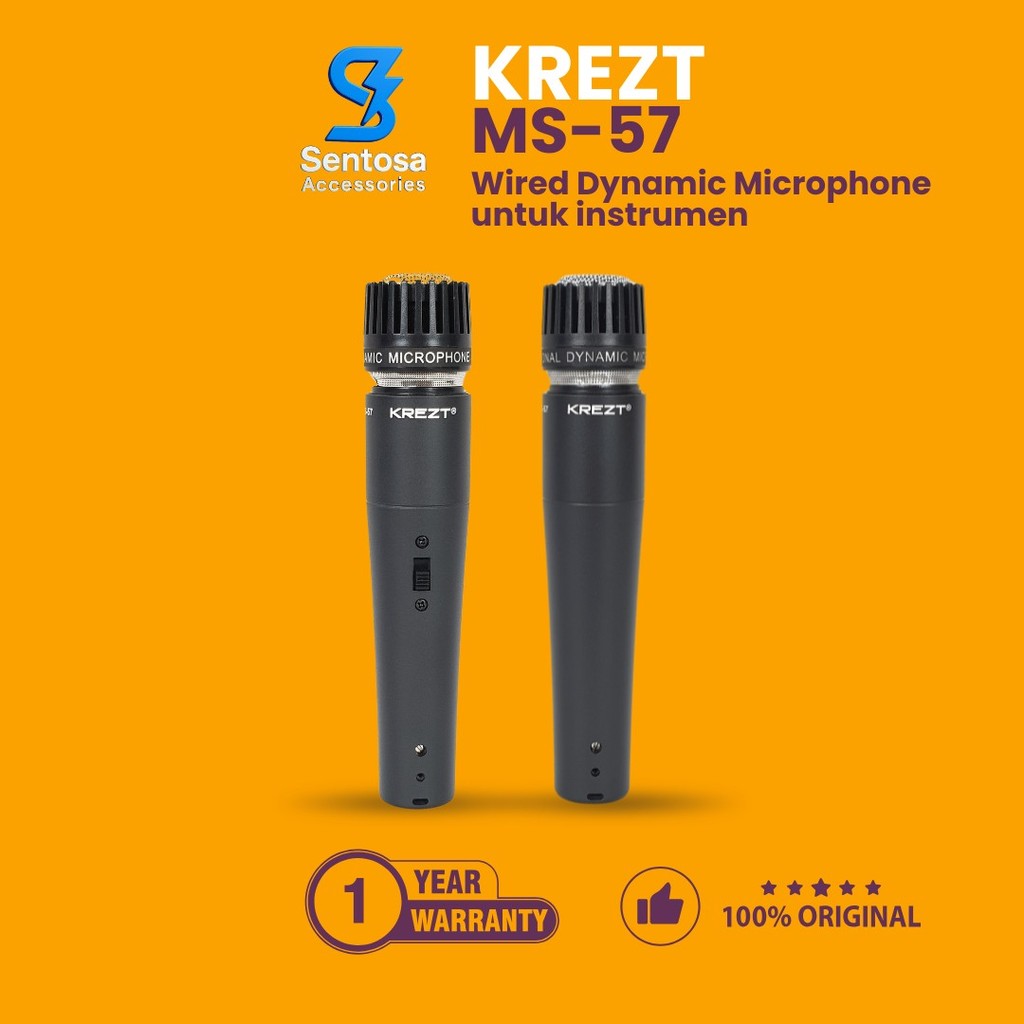 Jual KREZT MS-57 Dynamic Microphone Instrumen & Vocal | Shopee Indonesia