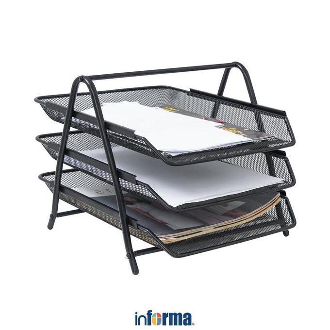 Jual BEST PRICE - Informa Rak Dokumen 3 Tingkat - Hitam Rak Surat ...