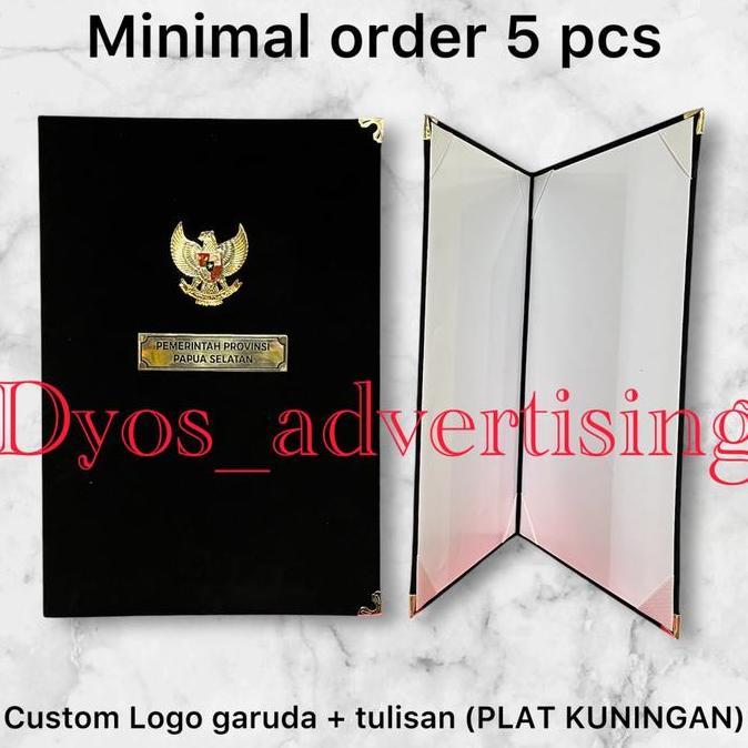 Jual Map beludru map kantor map sekolah (custom tulisan plat kuningan ...
