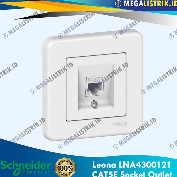 Jual Schneider Stop Kontak Data LAN RJ45 CAT5 Outlet Leona LNA4300121 ...