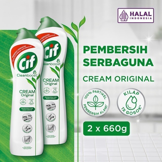 CIF MIRACLE CREAM PEMBERSIH SERBAGUNA ORIGINAL BOTOL 660G TWINPACK