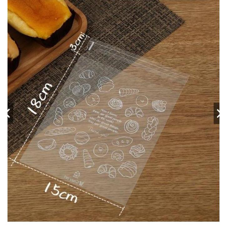 Jual 100Pcs 15X18Cm Plastik Roti Opp Plastik Roti Motif Tebal Plastik ...