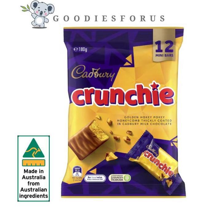 Jual Cadbury Crunchie Sharepack 12 Pack 180G - 12 Mini Bars Halal ...