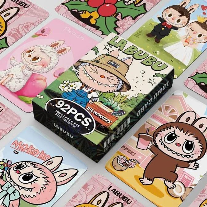 Jual TOPFUF 92pcs Photocard Hologram Labubu Lomo Card Labubu Sticker ...