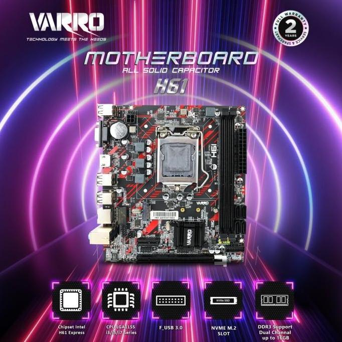 Jual MOTHERBOARD VARRO H61 SOCKET 1155 GARANSI RESMI | Shopee Indonesia