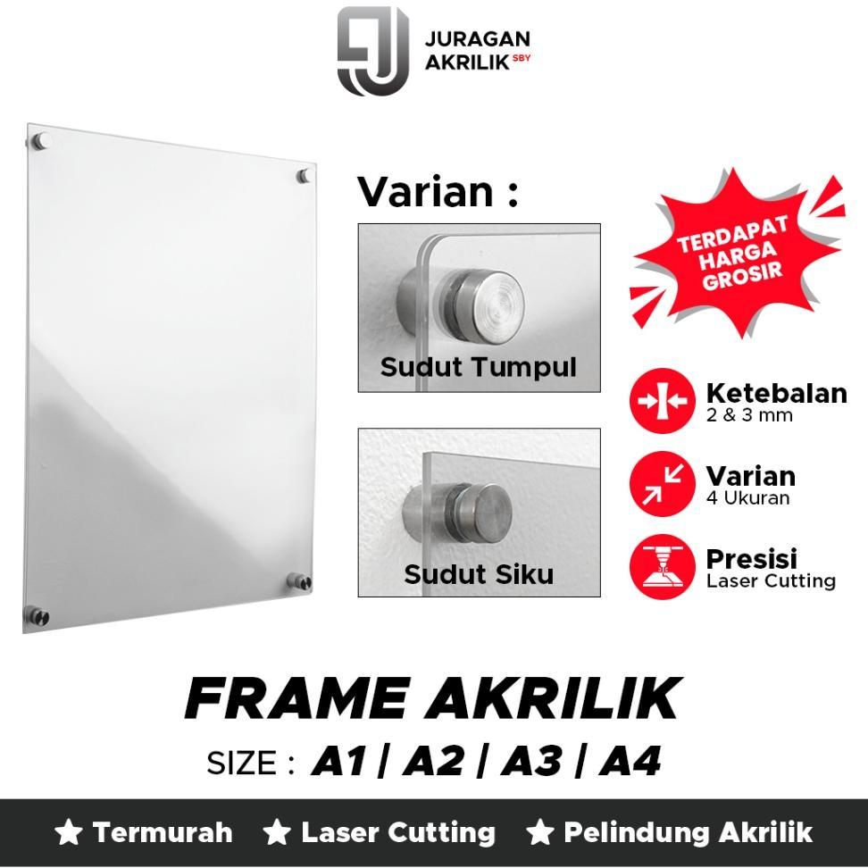 Jual Frame Akrilik A1 A2 A3 A4 2Mm & 3Mm / Bingkai Poster Dinding ...