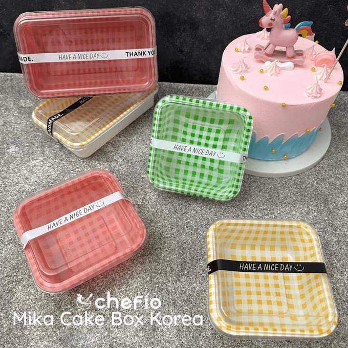 Jual Youme- Kotak Kue Mika Paper Cake Box N Lunch Box Roti Donat Bolu ...