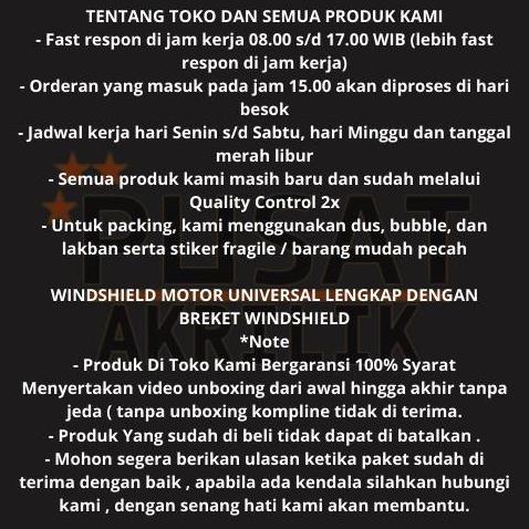 Jual Reviwijaya67 - Windshield Motor Universal Rayben ukuran 40cm x ...