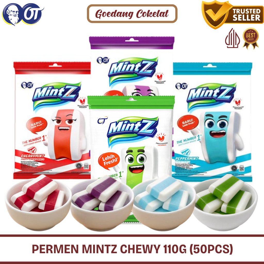 Jual Permen Mintz Chewy Mint Lunak 110g / 99g - Sensasi Dingin, Segar ...