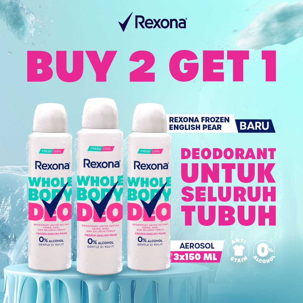 Jual [B2G1] Buy 2 Rexona Women Aerosol Deodorant Spray Seluruh Tubuh ...