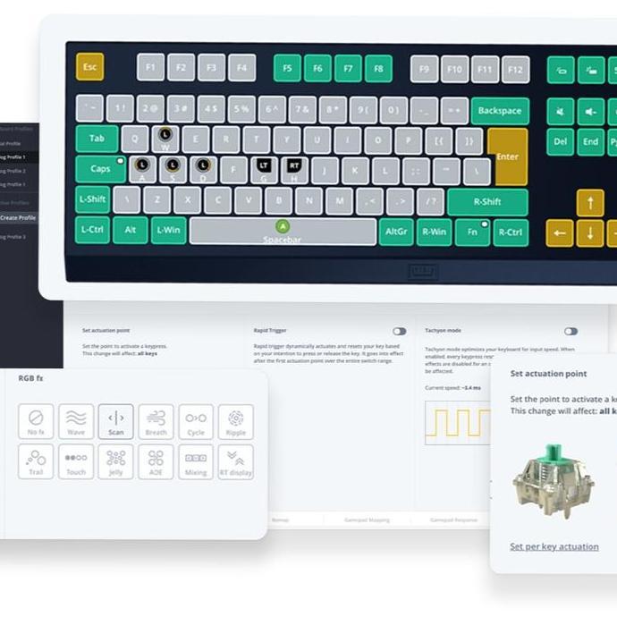 Jual Xfour- Wooting 60He / 60He+ Rapid Trigger Mechanical Keyboard ...