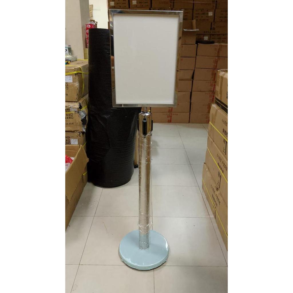 Jual Standing Sign Frame Stainles Papan Tiang Antrian murah | Shopee ...