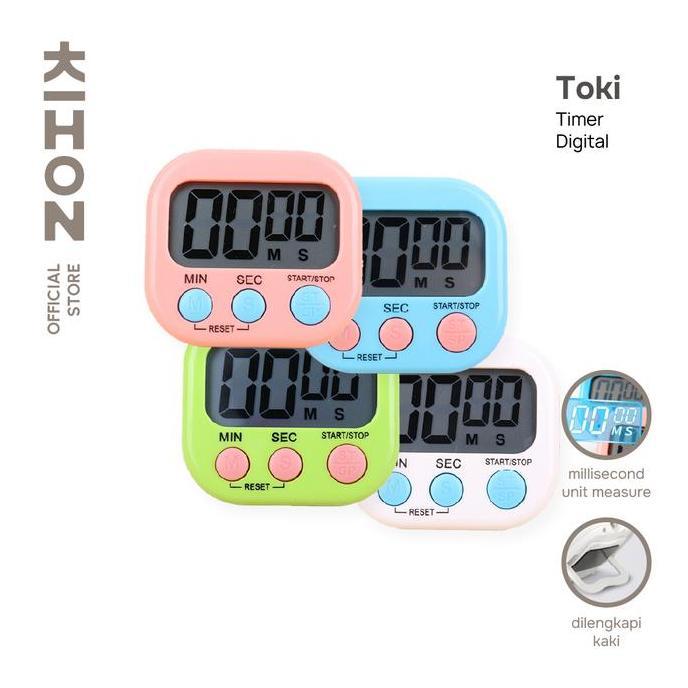 Jual KIHON TOKI Timer Digital LCD Presisi Milisecond Magnet & Stand On ...