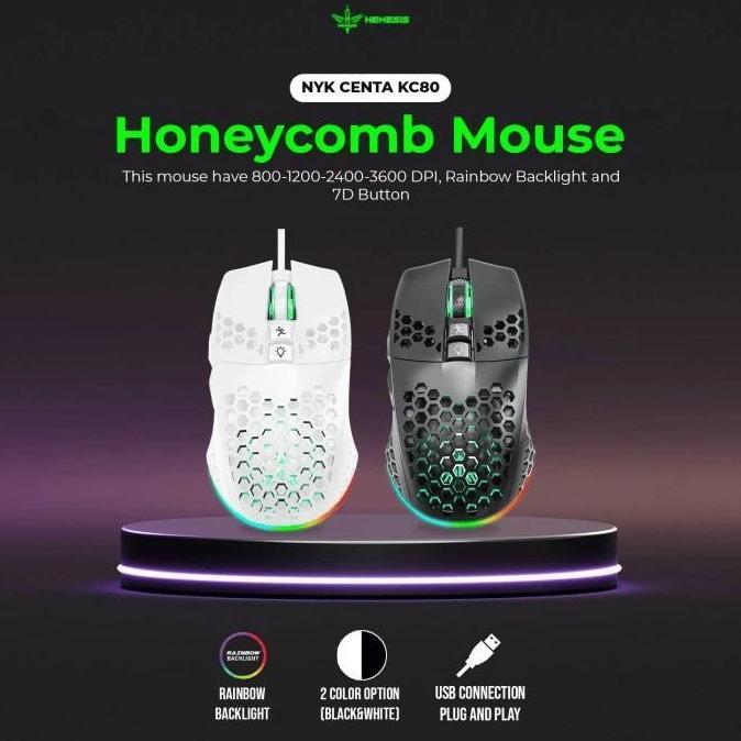 Jual NYK Nemesis Centa KC80 / KC-80 Keyboard TKL Mouse Combo Gaming Set ...