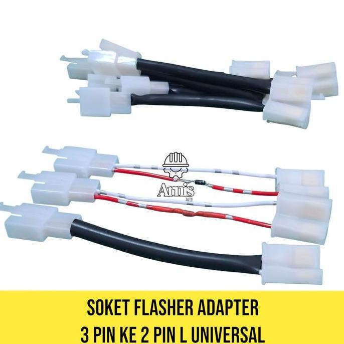 Jual Kabel Soket Fleser Sen L Adapter 3 Pin Ke 2 Pin Socket Extention ...