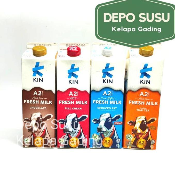 Jual Runmilk- Susu Kin Fresh Milk 1 Liter Strawberry Double Chocolate ...