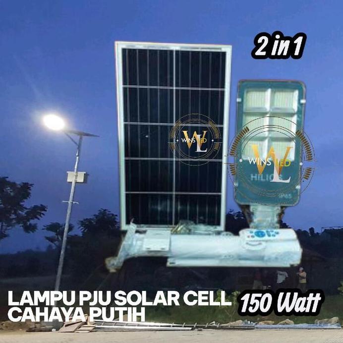 Jual LAMPU JALAN TENAGA SURYA PANEL 150W PJU SOLAR LED 150WATT 150 WATT ...