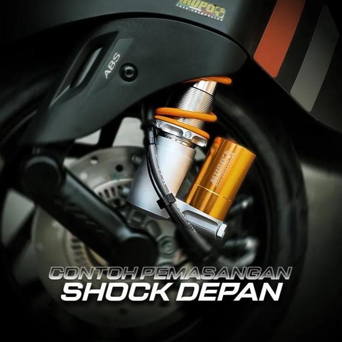 Jual Shock Breaker Mupo Set Depan Belakang Black Silver Vespa Sprint ...