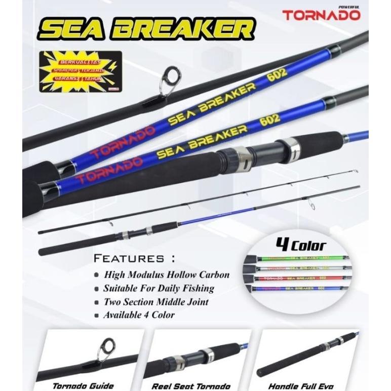 Jual joran tornado sea breaker hollow carbon 150 165 180 cm kolam kuat ...